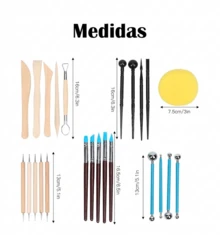 Vmingo Kit 42 Pcs Ceramic Tool Clay Molding Decorating Sculpture Modeling Engraving - Black - View 6