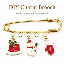 5/10/20/30/40/50/100 Pcs Gold Safety Pin Brooches With 5 Hanging Loops, 50mm DIY Charm Connector Pins For Jewelry Making, Crafts, Scarves And Sweaters - Gold - View 4