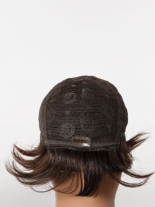 Wig Pixie Pendek Wanita, Wig Berlapis Cokelat Tua dengan Poni Penuh, Tampilan Alami dan Menawan, Jaring Rambut Bernapas, Serat Tahan Panas, Lembut dan Ringan, Tidak Licin dan Nyaman, Cocok untuk Pemakaian Sehari-hari, Bepergian dan Beraktivitas di Luar Rumah - Coklat - View 9