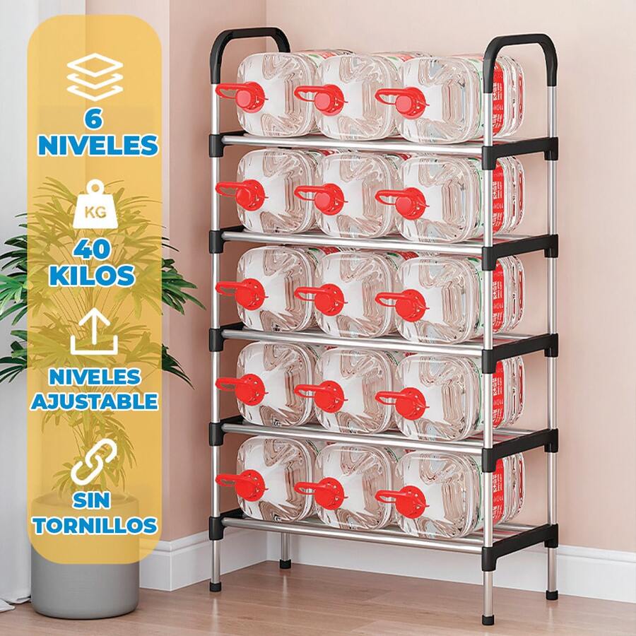 Metal Shoe Organizer Rack, Adjustable Shoe Rack Without Tools, Storage For Sneakers, Boots, Heels For Bedroom, Hallway, Closet - Silver - View 1