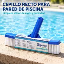 Straight Wall Pool Cleaning Brush, Ergonomic Design, Lightweight, Durable Bristles That Won't Scratch Surfaces, Robust Structure For Long Lifespan, Maintenance Accessory For All Types Of Private And Public Pools - 藍色 26*14cm - 查看 6