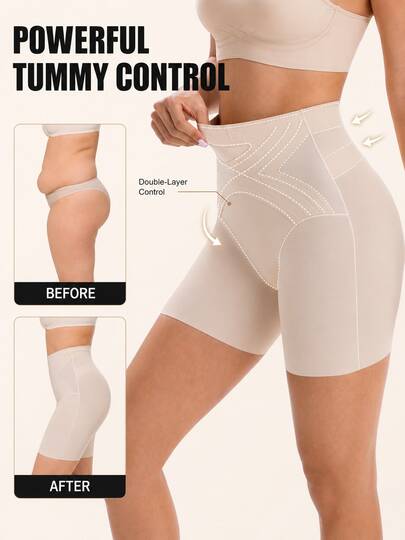 Seamless High Waist Tummy Control Shaping Shorts Safety Pants No-Show Panties Curve Shaping Boxer Briefs