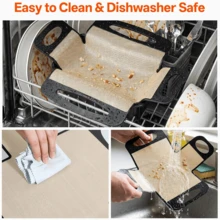 1/2pc Reusable Silicone Bread Sling, Silicone Toast Pan Liner & Dough Transfer Tool, One-Piece 4-Handle Design For Easy Removal Of Baked Bread, Non-Stick Surface, Easy To Clean, Fits 9x5 Inch 1.5lb Loaf Pan, Flexible Baking Accessory For Homemade Toast And European Bread, Space-Saving Storage - Multicolor - View 6