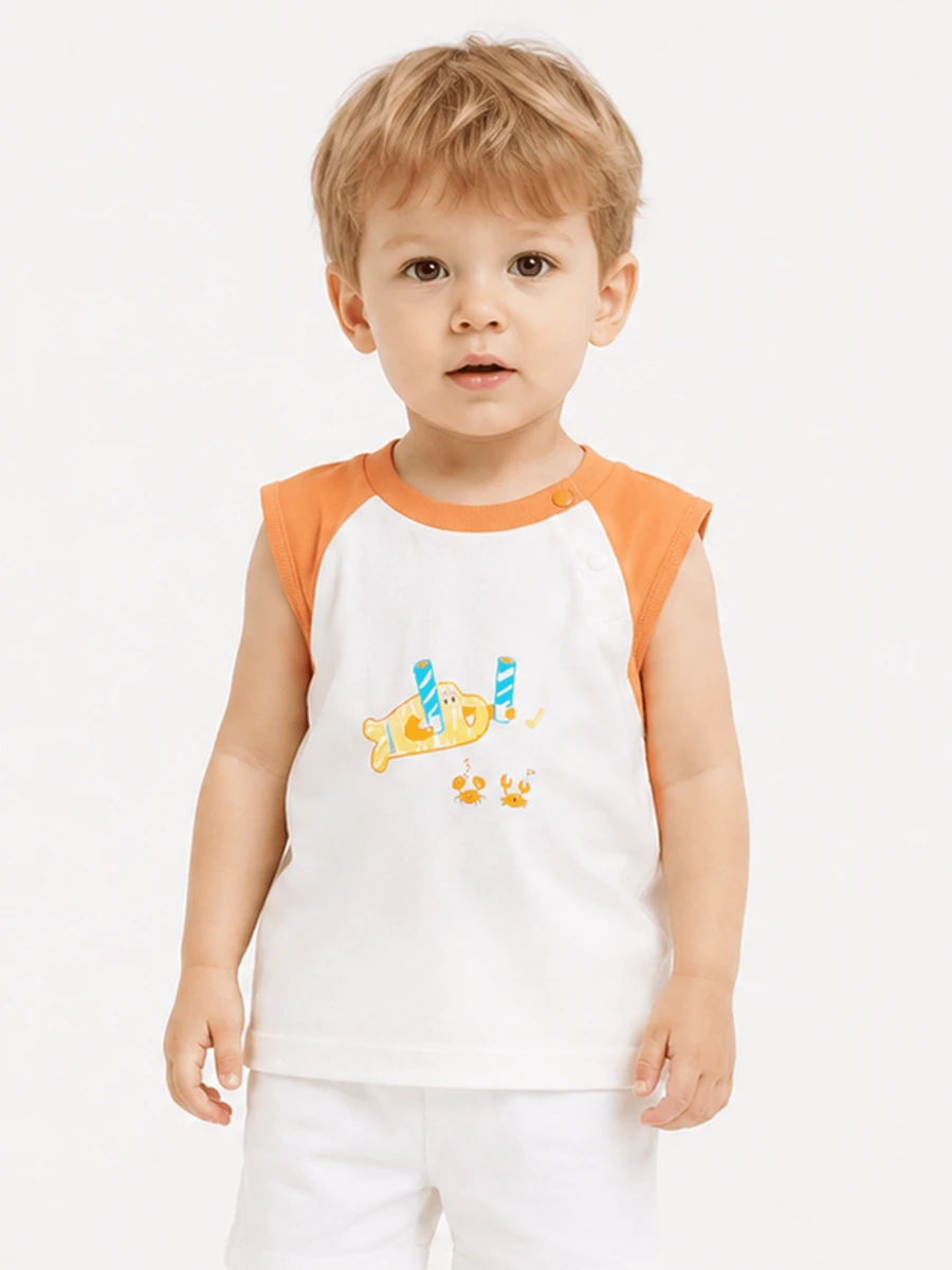 Balabala 2026 Baby Sleeveless Tank Top, Lightweight And Comfortable Summer Clothing - Pink Orange - View 1