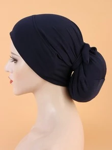 Tie-Up Headband Hat Suitable For Daily Wear - Navy - View 2
