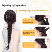 Wrap Around Low Ponytail Braided Synthetic Hair Heat Resistant Natural Hairpiece Fashion Hair Accessories For Women Daily Party, Halloween - Multicolor - View 7
