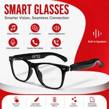 SENBONO AI Translation Smart Glasses Audio Glasses 100+ Languages Translation Smart Wireless Glasses Support Wireless Calls, Music Playback, Music Control, Camera Control, Voice Activation - View 1