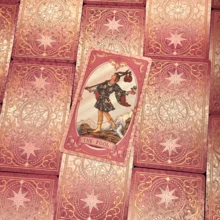 Classic Wett Tarot Gift Set, Pink Gold Starry Tarot Cards Made Of Waterproof PET Material, Comes With Velvet Card Bag And English Instruction Manual, Suitable For Gifting, Divination Experts And Beginners - Multicolor - View 4