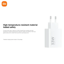 Original Xiaomi 33W Fast Charging Kit, USB-A To USB-C Interface, Equipped With 1m Data Cable, Supports Special PD Technology, Designed For Xiaomi/Redmi Phones, Also Compatible With IPhone/IPad/MacBook - Compact European Standard Travel Power Adapter - White - View 4