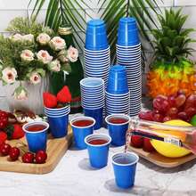 20pcs Mini Party Cups, 2oz Cups, Suitable For Party, Picnic, Wedding, Home, Office, Reusable Mother's Day Party Supplies - Multicolor - View 7