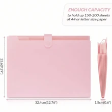 8-Pocket Expandable File Folder, Accordion-Style Paper Organizer With Color Labels, Portable Expandable Bill & Receipt Holder, A4 Letter Size Document Storage, Suitable For Home, School And Office Supplies,Back To School - Multicolor - View 3
