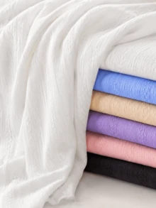 1pc White Vertical Striped Jacquard Ribbed Knit Fabric, Soft Breathable Embossed Embossed Twisted Fabric, Lightweight Breathable Woven Jacquard Cloth, Suitable For DIY Clothing, Dresses, Shirts, Curtains, Home Decor And Sewing Crafts - 1 - View 4