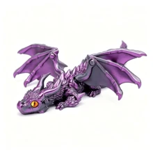 1PC 23cm/9.06in Dragon Joint Sculpture Model (Random Eye Color), Creative Double Horn Dragon Decor, Gothic Home Decoration - Multicolor - View 9
