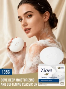 Dove 乳木果油與香草美容皂 90g，含 1/4 保濕乳霜，溫和清潔，泡沫豐富濃密，保濕補水不乾燥，適用於臉部、身體與手部洗滌，適合所有膚質 - 135g 經典原味 深層保濕柔嫩 - 查看 1