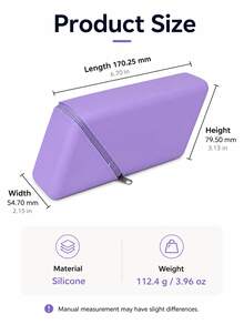 This Silicone Stationery Storage Bag Features A Zipper Closure And Diamond Pattern Design, Suitable For Desktop Storage And Portable Carry, A Minimalist Multifunctional Pencil Case, An Essential Back-To-School Item For Students - Multicolor - View 11