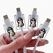 4 buah Pelindung Kabel Kucing, Kompatibel dengan Klip Penjepit Kabel Pengisi Daya Ponsel Apple iOS, Casing Pelindung, Pelindung Kabel Kucing Lucu, Hadiah untuk Teman, Hadiah Natal - MultiWarna - View 24