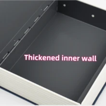 1pc Creative Book Safe, Key Lock Hidden Bedside Safe, Black Small/Medium/Large Sizes, Creative Simulated Small Storage Box, Suitable For Office, Bedroom And More - Black - View 8