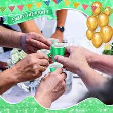 20pcs Mini Party Cups, 2oz Cups, Suitable For Party, Picnic, Wedding, Home, Office, Reusable Mother's Day Party Supplies - Multicolor - View 3