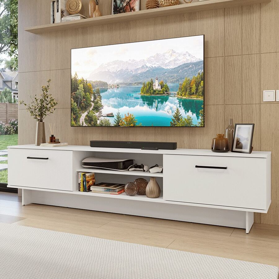 Madesa Agata TV Stand Rack With 2 Doors (Up To 80cm) BB1 - Multicolor - View 1