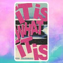 Pink Lettering IT IS WHAT IT IS, Used For Self-Consolation, Let Go Of Hesitation Waterproof Vinyl Sticker - Durable Smooth Surface, Self-Adhesive Bumper Sticker, Suitable For Cars, Windows, Laptops, Trucks, Water Bottles - Multi-Purpose Durable Design, Car Sticker - Vinyl - View 9