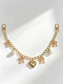 Pink Black White Pearl Bow Bag Accessory Decorative Chain, Handbag/Wallet/Tote/Shoulder Bag Strap Extender Chain, Women's Bag Decorative Chain - Multicolor - View 12