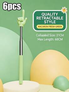 12/6/3/1pc Telescopic Teaching Rods, Accurate Finger Pointing Reading Guidance Tool, Durable ABS+Metal Adjustable Length Non-Slip Handle, Lightweight For Teachers, Kids, Classroom, Homeschool, Back To School Gift, Improves Focus & Prevents Myopia - Multiple Colors and Styles - View 14