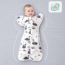 Yue Ye 1pc Baby Pure Cotton Printed Small Blanket, Zipper Design, Very Convenient, Comfortable And Soft Fabric, Baby's Halloween Gift - Multicolor - View 4