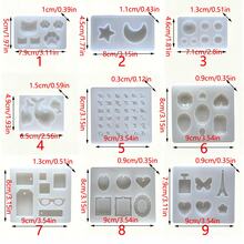 1pc DIY Silicone Mold, Suitable For Resin Crafts - Cat Paw And Bear Paw Prints, Heart And Star, Gemstone, Perfect For Making DIY Jewelry - White - View 4
