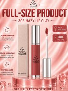 3CE HAZY LIP CLAY#HIPAMINE 4g，質地滑順不乾燥，可疊加顯色，適合黃色與白色膚色 - #HIPAMINE - 查看 6
