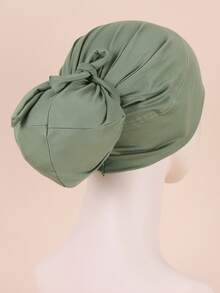 Tie-Up Headband Hat Suitable For Daily Wear - Grass Green - View 4
