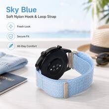 18mm 20mm 22mm 尼龍錶帶，相容於 Watch 7 6 5 4 40mm 44mm，魔鬼氈運動式腕帶，適用於 Watch/Watch/Watch/Watch S5 智慧手錶配件 - 18mm - 查看 9