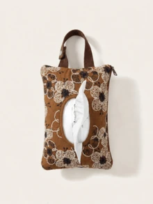 Tas Penyimpanan Tisu Gantung Bordir Elegan dan Lucu, Kotak Penyimpanan Tisu Motif Bunga dan Tanaman, Kotak Tisu, Kotak Penyimpanan Kertas Toilet Penting untuk Kamar Mandi dan Kamar Tidur, Kotak Tisu Mobil, Kotak Tisu Dekoratif - MultiWarna - View 10