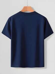 Boys' T-Shirt With A Simple "Baseball No. 67 Graffiti" Print Design, Inspired By American Baseball Culture And Retro Sportswear Style. It's A Comfortable And Casual Garment. - 灰色 - 查看 2