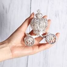 Waltz&F  Silver Carriage Set With Diamonds Jewelry Holder Trinket Box Animal Jewelry Box Bejeweled Hand-Painted Ring Holder Animal Figurines Jewelry Box - 1PC - View 2