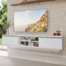 Madesa Glamy TV Stand Rack With 2 Doors (Up To 80" BB) - Multicolor - View 1