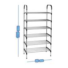 Metal Shoe Organizer Rack, Adjustable Shoe Rack Without Tools, Storage For Sneakers, Boots, Heels For Bedroom, Hallway, Closet - Silver - View 2