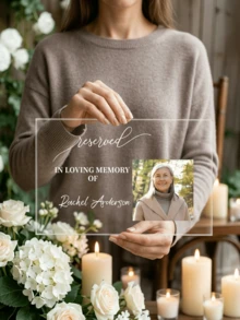 1pc Personalized Acrylic Memorial Wedding Chair Sign, Customizable Photo & Name, Love Memorial Reserved Seat Plaque, Funeral, Memorial Ceremony, Anniversary & Condolence Gift For Family And Friends - Multicolor - View 5