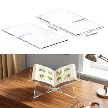1pc Transparent Acrylic Bookshelf - Acrylic Bookshelf With 2 Book Clips, Open Bookshelf For Display And Reading, Suitable For Art, Bible, Cookbook, Easel, Magazine, Textbook - Sets - View 2
