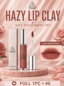 3CE HAZY LIP CLAY#WARM BROWNIE 4g，質地滑順不乾燥，顯色度高可疊加，適合黃色與白色膚色 - #WARM BROWNIE - 查看 12