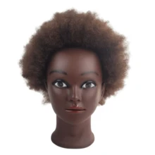 Kercsityn 100% Human Hair Afro Curly Black Mannequin Head For Braiding Cosmetology Training Mannequin Head With Stand For Hair Styling - Natural Black - View 13