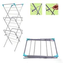 Three-Layer Foldable Drying Rack With Stable Support Frame, Multi-Rods For Large-Capacity Drying, Foldable To Save Space, Suitable For Clothes And Bed Sheets, Delivers Good Ventilation For Quick Drying - View 7