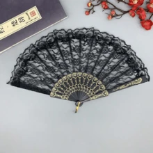 1pc Vintage Tassel Lace Hand Fan (Chinese Folding Fan), Perfectly Suitable For Cosplay, Photography, Summer Cooling, Wedding Favors, Tea Parties And Other Occasions. Summer Cooling - Fan (non-electric) - View 12