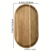 The Food Tray Made Of Moist Logs Is Suitable For Holding Sushi, Snacks, Fruits, Refreshments And Other Delicacies. Its Appearance Is Simple And Attractive, Creating A Natural Healing Dining Atmosphere, And Making Every Dish More Exquisite. - Maroon - View 10