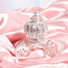 Waltz&F  Silver Carriage Set With Diamonds Jewelry Holder Trinket Box Animal Jewelry Box Bejeweled Hand-Painted Ring Holder Animal Figurines Jewelry Box - 1PC - View 3