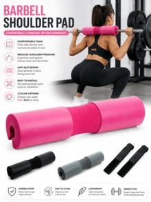 1 buah Bantalan Bahu Busa Tebal untuk Latihan Glute Thrust & Barbel, Cocok untuk Angkat Beban & Latihan Kekuatan di Gym - MultiWarna - View 1