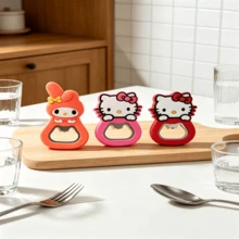 Sanrio 1/3 PiecesHello Kitty Magnetic Bottle Opener, Convenient And Compact, Is An Ideal Choice For Home And Bar Tools, Suitable For Birthdays, Party Gifts, Valentine's Day, Weddings, Travel Accessories, Bars, Parties, Dances, Holiday Parties - Multicolor - View 1