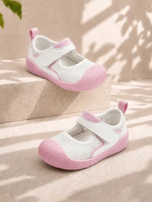 Balabala Baby Walking Shoes Children's Sandals Baby Boys' Girls' Shoes Summer Mesh Breathable Slip-Proof - White Red - View 8