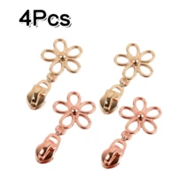 1Pc/2/4Pcs Hollow Flower Shaped Metal Zipper Pulls, Multi-Color Options, Universal Zipper Accessories, Replacement Zipper Pulls For Bags And Clothing - Multicolor - View 20
