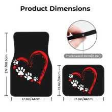1pc/4pcs Car Floor Mats And Trunk Mats, Multiple Sizes Available, Car Interior Floor Mats, Car Protection Mats, Polyester Material, Suitable For Trucks/Cars/Off-Road Vehicles, Ideal Gift For Holidays And Friends, Easter Decoration, Fashion Interior Protection - Red Heart - View 4