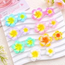 10/20/30/60件多色樹脂花飾品配件 隨機顏色 DIY 手作裝飾，可用於髮夾、耳環、手機殼，3D 樹脂花飾配件，美國日 7 月 4 日耳環、串珠手鍊、貝殼項鍊、琺瑯胸針，萬聖節 - 彩色 - 查看 12